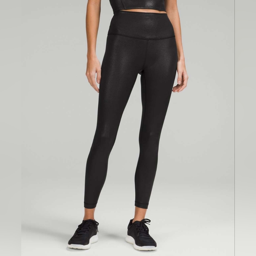 Lululemon Wunder Train High-Rise Tight 25" *FoilRadiate Foil Print Black